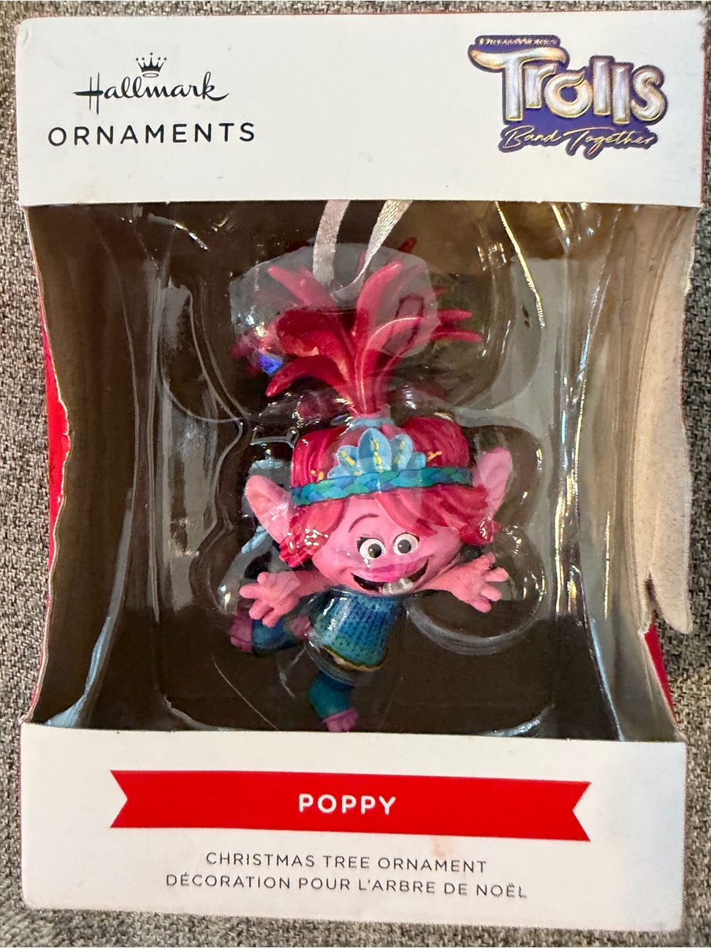 Hallmark Trolls Band Together “Poppy” Christmas Ornament New in Package